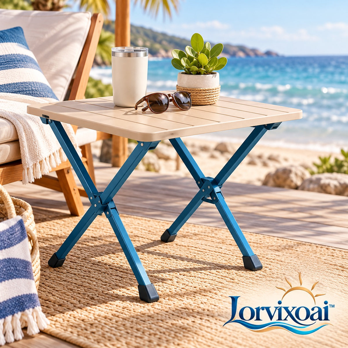 Lorvixoai Portable Beach Side Table, view 1