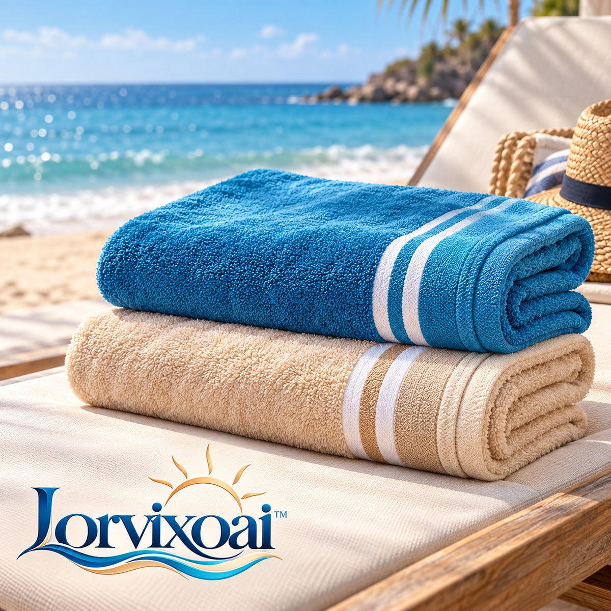 Lorvixoai Two-Piece Beach Towel Set, view 1