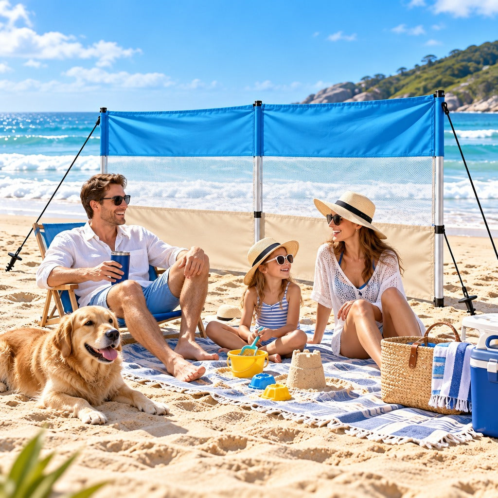 Lorvixoai Portable Beach Windbreak, view 5